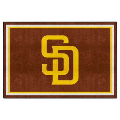 Fan Mats  LLC San Diego Padres 5x8 Rug Brown