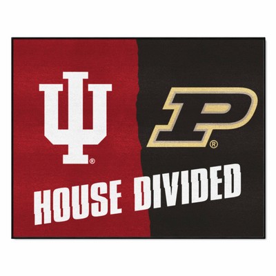 Fan Mats  LLC House Divided Indiana / Purdue House Divided Mat Multi