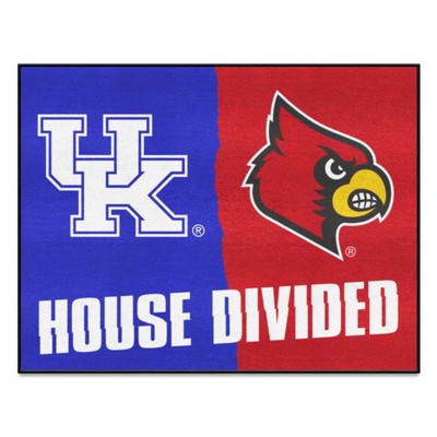 Fan Mats  LLC House Divided Kentucky / Louisville House Divided Mat Multi