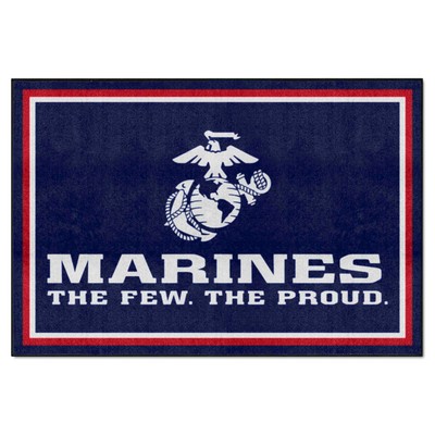 Fan Mats  LLC U.S. Marines n/a 5x8 Rug Navy