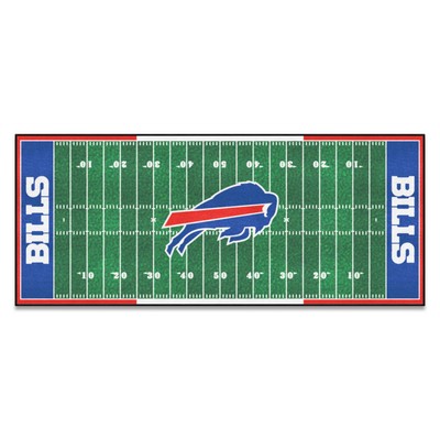 Fan Mats  LLC Buffalo Bills Football Field Runner Green