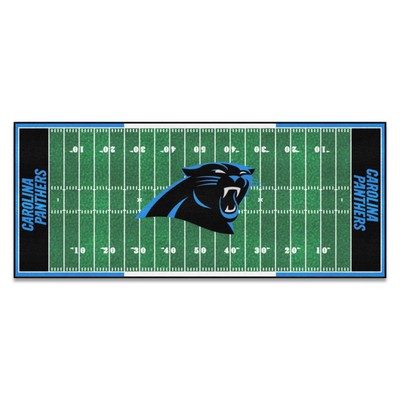 Fan Mats  LLC Carolina Panthers Football Field Runner Green