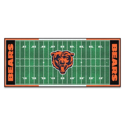 Fan Mats  LLC Chicago Bears Football Field Runner Green