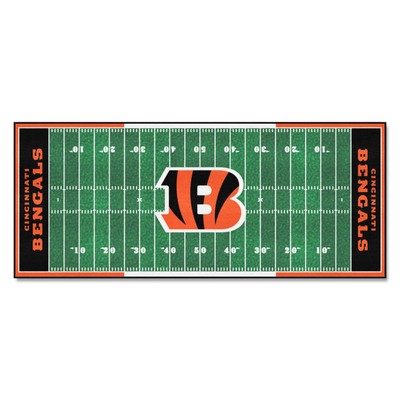 Fan Mats  LLC Cincinnati Bengals Football Field Runner Green