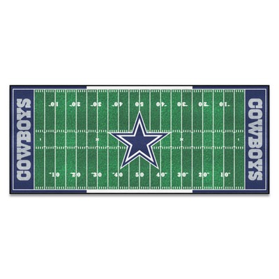 Fan Mats  LLC Dallas Cowboys Football Field Runner Green