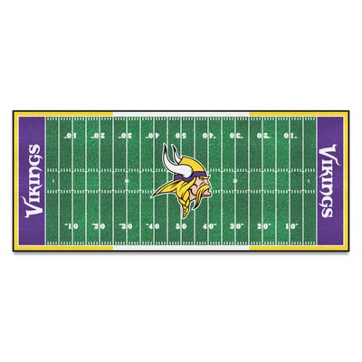 Fan Mats  LLC Minnesota Vikings Football Field Runner Green