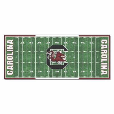 Fan Mats  LLC South Carolina Gamecocks Football Field Runner Green