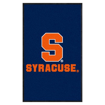 Fan Mats  LLC Syracuse 3X5 High-Traffic Mat with Durable Rubber Backing - Portrait Orientation Navy