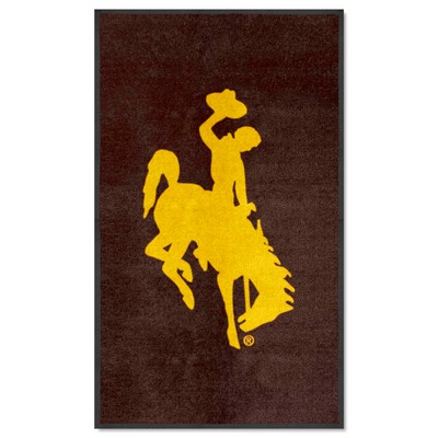 Fan Mats  LLC Wyoming Cowboys 3x5 Logo Mat Portrait Brown