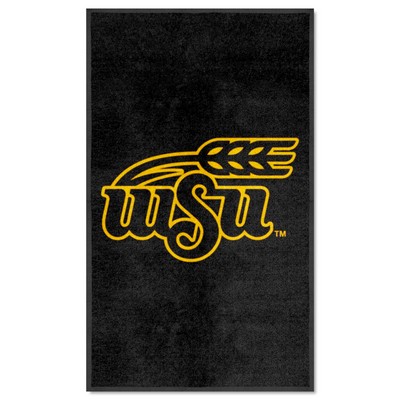 Fan Mats  LLC Wichita State Shockers 3x5 Logo Mat Portrait Black