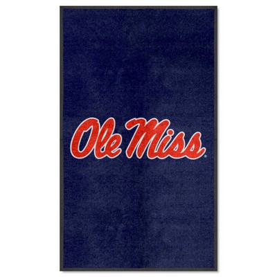 Fan Mats  LLC Ole Miss Rebels 3x5 Logo Mat Portrait Red