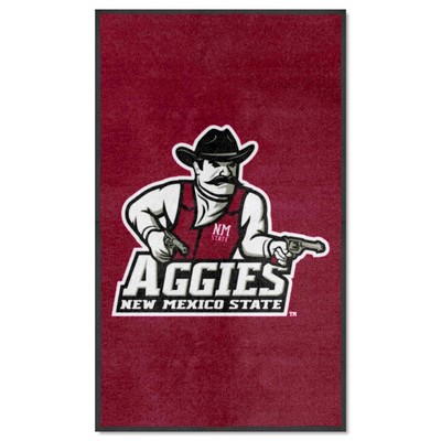 Fan Mats  LLC New Mexico State Lobos 3x5 Logo Mat Portrait Crimson