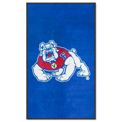 Fan Mats  LLC Fresno State Bulldogs 3x5 Logo Mat Portrait Black