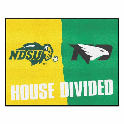 Fan Mats  LLC House Divided North Dakota State / North Dakota House Divided Mat Multi