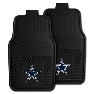 Fan Mats  LLC Dallas Cowboys 2-pc Vinyl Car Mat Set Black