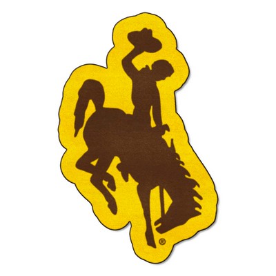 Fan Mats  LLC Wyoming Cowboys Mascot Mat Brown