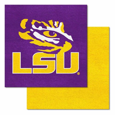 Fan Mats  LLC LSU Tigers Team Carpet Tiles Purple