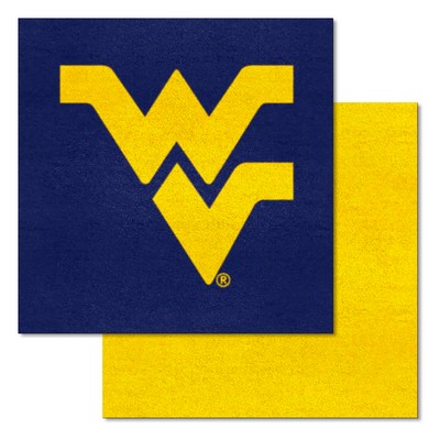 Fan Mats  LLC West Virginia Mountaineers Team Carpet Tiles Navy