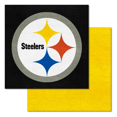 Fan Mats  LLC Pittsburgh Steelers Team Carpet Tiles Black