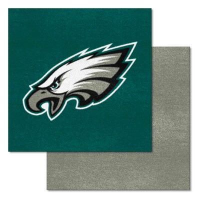 Fan Mats  LLC Philadelphia Eagles Team Carpet Tiles Green