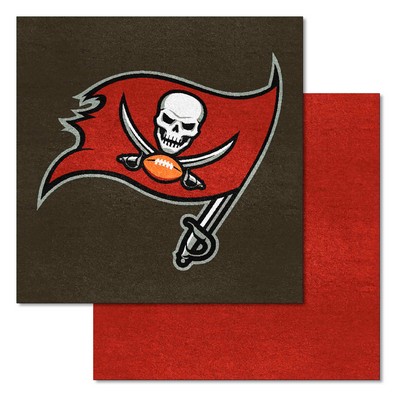 Fan Mats  LLC Tampa Bay Buccaneers Team Carpet Tiles Gray