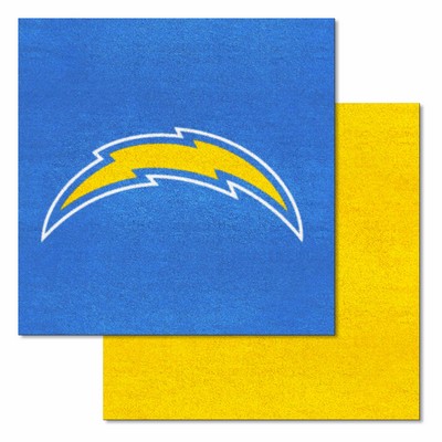 Fan Mats  LLC Los Angeles Chargers Team Carpet Tiles Navy