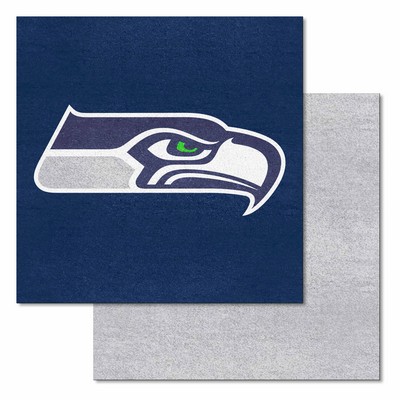 Fan Mats  LLC Seattle Seahawks Team Carpet Tiles Blue