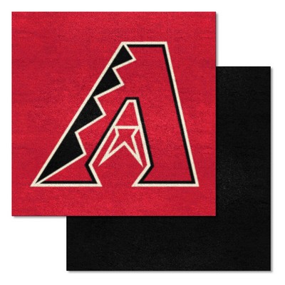 Fan Mats  LLC Arizona Diamondbacks Team Carpet Tiles Black