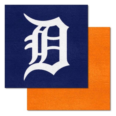 Fan Mats  LLC Detroit Tigers Team Carpet Tiles Navy