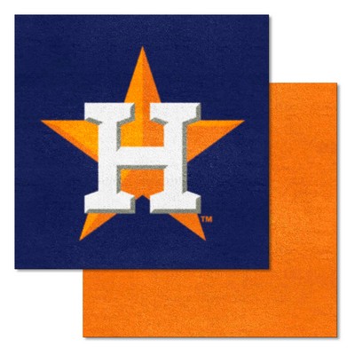 Fan Mats  LLC Houston Astros Team Carpet Tiles Orange