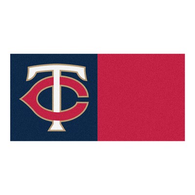 Fan Mats  LLC Minnesota Twins Team Carpet Tiles Navy