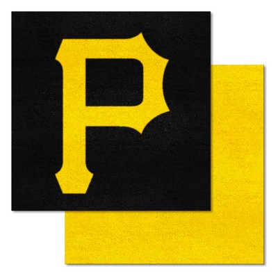 Fan Mats  LLC Pittsburgh Pirates Team Carpet Tiles Black