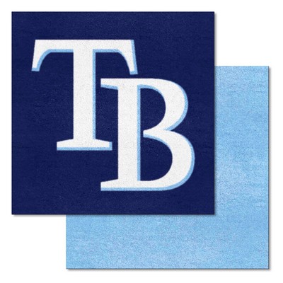 Fan Mats  LLC Tampa Bay Rays Team Carpet Tiles Navy