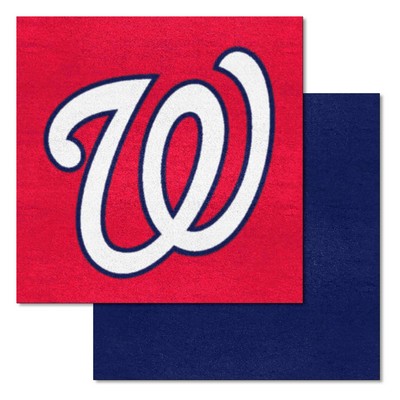 Fan Mats  LLC Washington Nationals Team Carpet Tiles Red