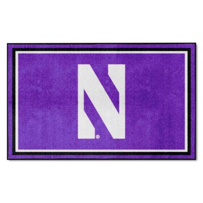 Fan Mats  LLC Northwestern Wildcats 4x6 Rug Purple