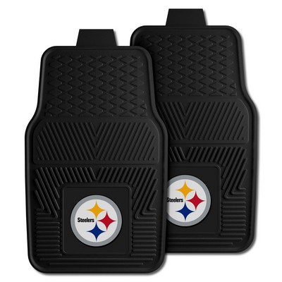 Fan Mats  LLC Pittsburgh Steelers 2-pc Vinyl Car Mat Set Black