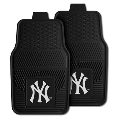 Fan Mats  LLC New York Yankees 2-pc Vinyl Car Mat Set Black