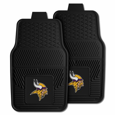 Fan Mats  LLC Minnesota Vikings 2-pc Vinyl Car Mat Set Black