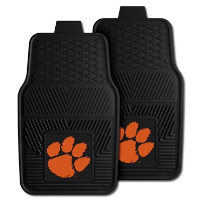 Fan Mats  LLC Clemson Tigers 2-pc Vinyl Car Mat Set Black