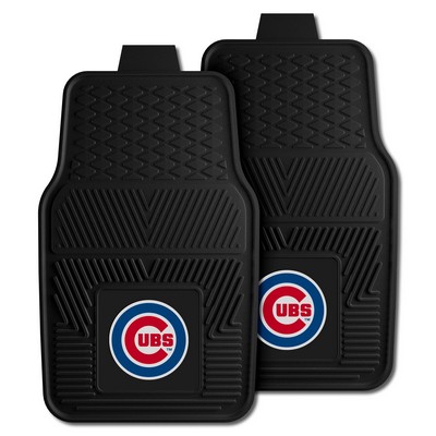 Fan Mats  LLC Chicago Cubs 2-pc Vinyl Car Mat Set Black