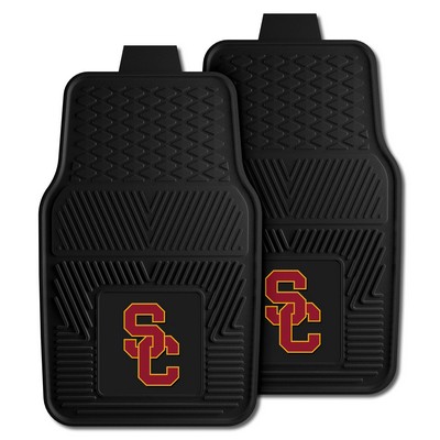 Fan Mats  LLC Southern California Trojans 2-pc Vinyl Car Mat Set Black