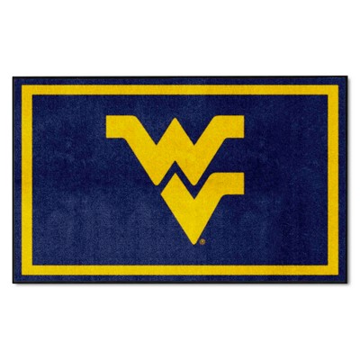 Fan Mats  LLC West Virginia Mountaineers 4x6 Rug Navy