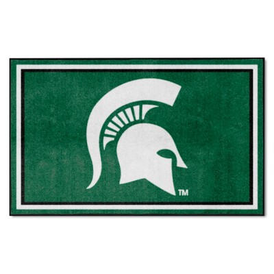 Fan Mats  LLC Michigan State Spartans 4x6 Rug Green