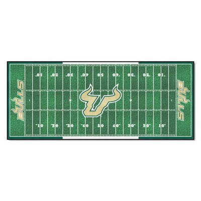 Fan Mats  LLC South Florida Bulls Football Field Runner Green