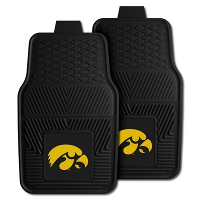 Fan Mats  LLC Iowa Hawkeyes 2-pc Vinyl Car Mat Set Black