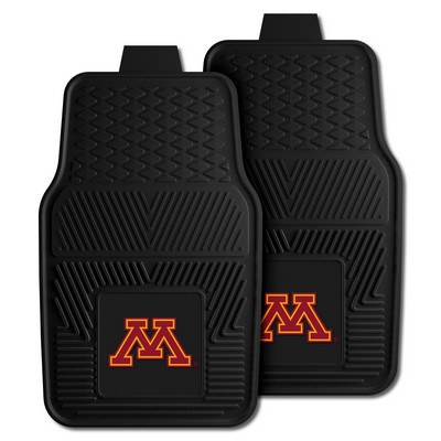 Fan Mats  LLC Minnesota Golden Gophers 2-pc Vinyl Car Mat Set Black