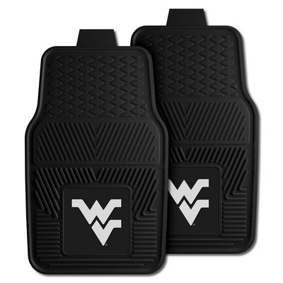 Fan Mats  LLC West Virginia Mountaineers 2-pc Vinyl Car Mat Set Black