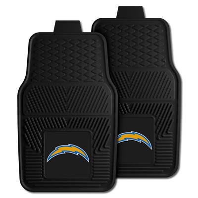 Fan Mats  LLC Los Angeles Chargers 2-pc Vinyl Car Mat Set Black