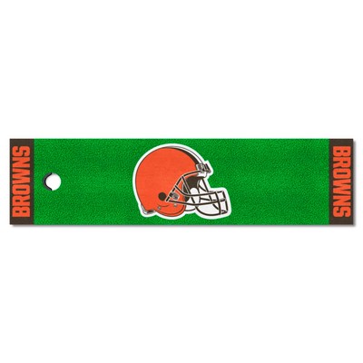 Fan Mats  LLC Cleveland Browns Putting Green Mat Green