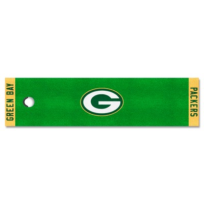 Fan Mats  LLC Green Bay Packers Putting Green Mat Green